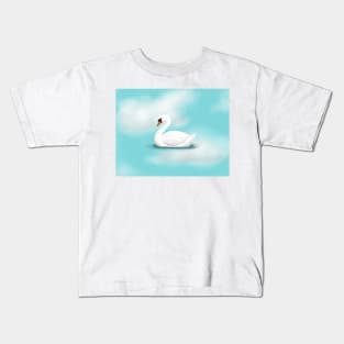 Swan in the Sky Kids T-Shirt